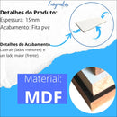 2 Prateleira De Parede 30x15 Madeira Mdf Branco C/ Suporte - Branco