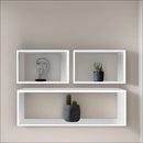 3 Nichos Retangulares De Parede Aéreo Para Livros Escritório