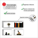 3 Nichos Retangulares De Parede Aéreo Para Livros Escritório