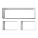 3 Nichos Retangulares De Parede Aéreo Para Livros Escritório