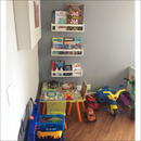 4 Prateleiras Para Livros Infantis Nicho De Parede Mdf 40 Cm Branco - Branco