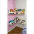 4 Prateleiras Para Livros Infantis Nicho De Parede Mdf 40 Cm Branco - Branco