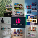 4 Prateleiras Para Livros Infantis Nicho De Parede Mdf 40 Cm - Branco