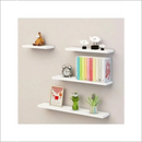 4 Prateleiras Reta 20/30/40/50 Em MDF Branco Nicho Suporte Para Livros Decoração 12cm Profundidade - Branco
