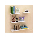 4 Prateleiras Reta 20/30/40/50 Em MDF Branco Nicho Suporte Para Livros Decoração 12cm Profundidade - Branco