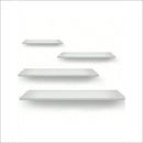 4 Prateleiras Reta 20/30/40/50 Em MDF Branco Nicho Suporte Para Livros Decoração 12cm Profundidade - Branco