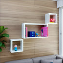 6 Nichos Para Enfeites Quarto De Bebê Sala E Banheiro Mdf Branco Branco - Branco