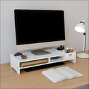 Base para Monitor Mdf 49cm Ergonômico Mesinha Home Office Gamer Suporte Notebook Escritório Quarto - Branco