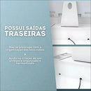 Base para Monitor Mdf 49cm Ergonômico Mesinha Home Office Gamer Suporte Notebook Escritório Quarto - Branco