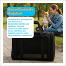 Bolsa Tiracolo Transporte Pet Cães Gatos Animais Pequenos - Preto