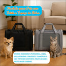 Bolsa Tiracolo Transporte Pet Cães Gatos Animais Pequenos - Preto