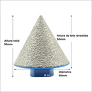 Broca Diamantada M14 Para Porcelanato Alta Precisão 50mm