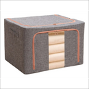 Caixa Organizadora Roupas Toalhas Lençol Com Tampa - Cinza