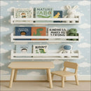 Combo 4 Prateleira Mdf Nicho Livros Infantil Branco Branco