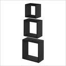 Conjunto 3 Nichos Quadrados Decoração Quarto Sala Mdf - Branco