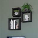 Conjunto 3 Nichos Quadrados Decoração Quarto Sala Mdf - Branco