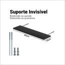 Conjunto 4 Prateleiras Retas Suporte Invisível MDF Decoração Organizador Quarto Sala Cozinha