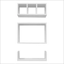 Conjunto Nicho E Prateleira Branco Para Banheiro 40 X 10cm