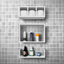 Conjunto Nicho E Prateleira Branco Para Banheiro 40 X 10cm