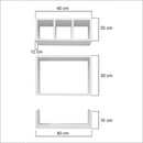 Conjunto Nicho E Prateleira Branco Para Banheiro 40 X 10cm