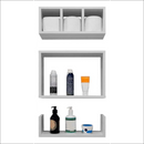 Conjunto Nicho E Prateleira Branco Para Banheiro 40 X 10cm