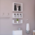 Conjunto Nicho E Prateleira Branco Para Banheiro 40 X 10cm - Branco