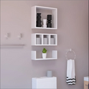 Conjunto Nicho E Prateleira Branco Para Banheiro 40 X 10cm - Branco