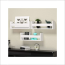 Deliquadros Conjunto Prateleira Suspensa Porta Livros revista Brinquedos Decoração Quarto Hall de Entrada Corredor MDF