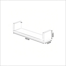 Deliquadros Conjunto Prateleiras em U 3 Peças Organizadora Porta Livros Decorativo Quarto Sala Hall de Entrada MDF