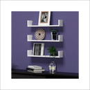 Deliquadros Conjunto Prateleiras em U 3 Peças Organizadora Porta Livros Decorativo Quarto Sala Hall de Entrada MDF